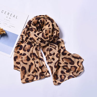 Bufanda Estampado Leopardo Minimalista Clásica para Mujer - Image 11