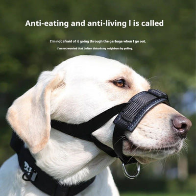 Bozal Ajustable para Perros Anti-mordidas y Anti-ladridos con Espuma Suave