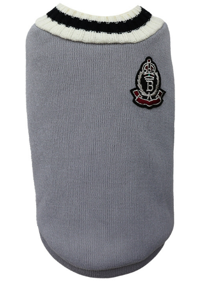 Suéter Tejido para Perro Estilo Preppy con Cuello en V - Image 15