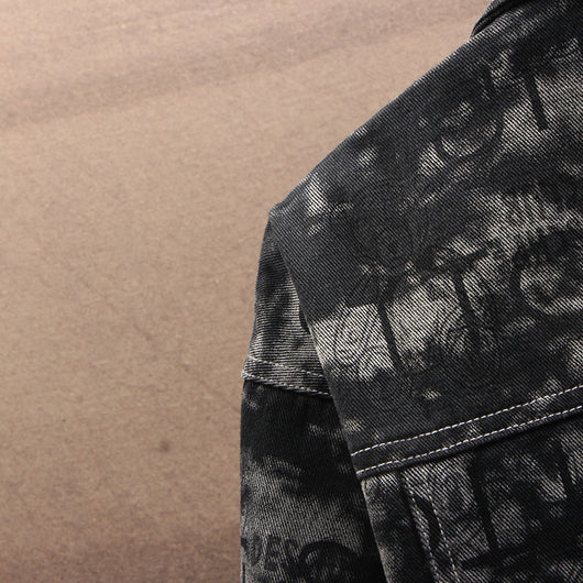 Chaqueta Denim Oversized Estampada para Hombre Talla Grande - Image 4