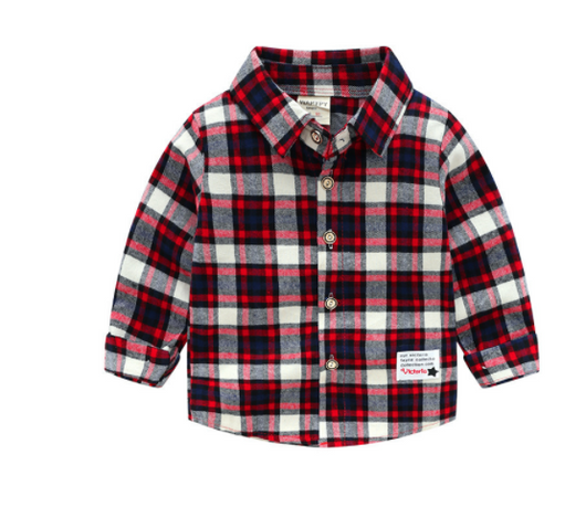 Camisa Escocesa Infantil de Manga Larga - Diseño Clásico y Cómodo - Image 9