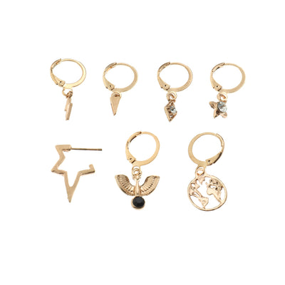Set de Aretes Geométricos Retro en Forma de U - Clips para Oreja - Image 11