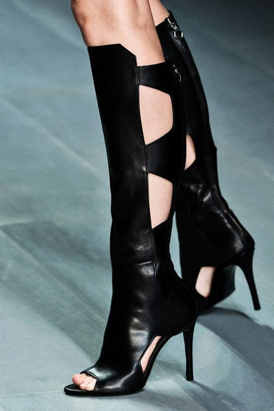 Botas Mujer Tacón Alto Punta Abierta - Image 10