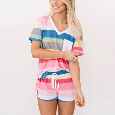 Blusa Casual de Rayas Estampadas para Mujer