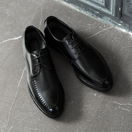 Zapatos de Vestir Británicos para Hombre con Punta Afilada y Plataforma - Image 9