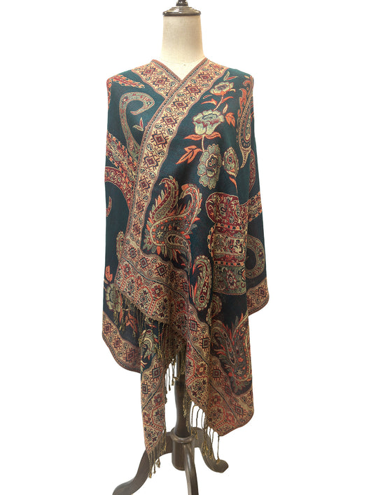 Poncho Bohemio Étnico Jacquard - Estilo Retro Nacional - Image 29