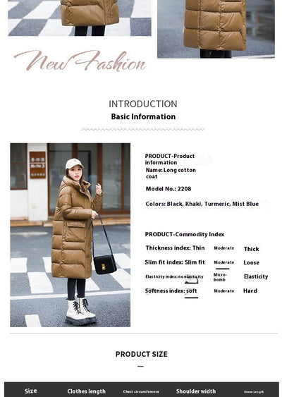 Abrigo Largo de Invierno Estilo Coreano para Mujer - Image 10