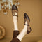 Zapatos Mary Jane con Tacón Robusto y Tira T para Mujer