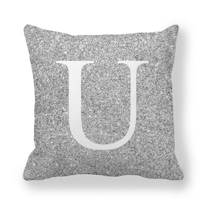 Funda de Almohada Gris con Letras Encriptadas - Tela Melocotón Premium - Image 22