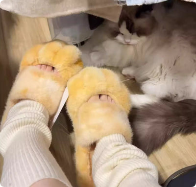 Pantuflas Cálidas con Diseño de Patitas de Gato y Forro Polar - Image 8