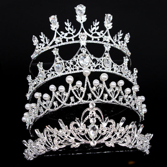 Diadema de Cristales y Perlas Brillantes Premium