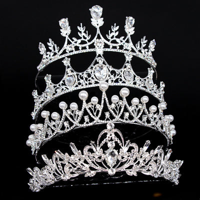 Diadema de Cristales y Perlas Brillantes Premium