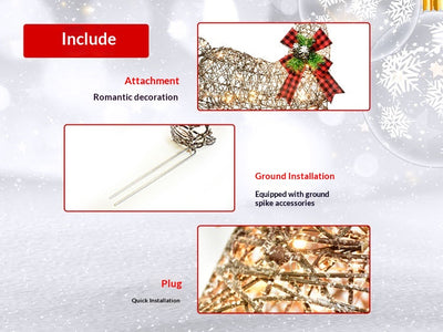 Lámpara Decorativa LED Reno Navideño con Luz Brillante - Image 13
