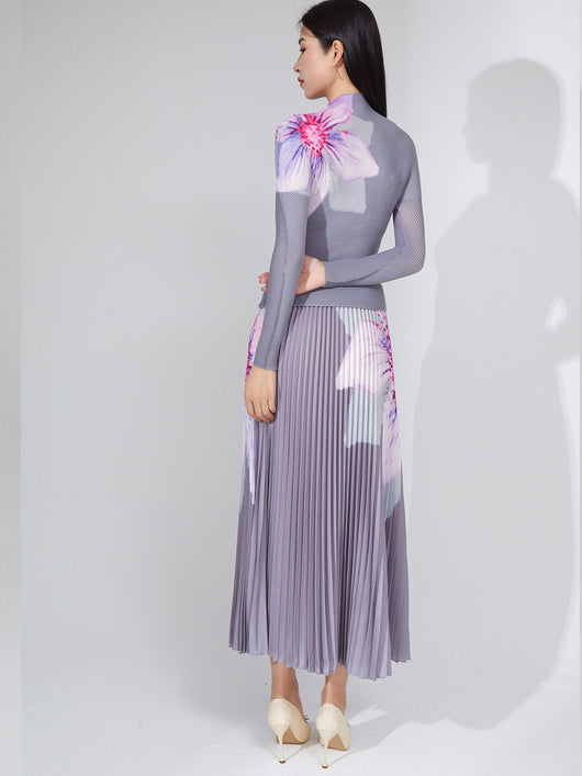 Conjunto de Falda Plisada Otoño - Traje Elegante de Dos Piezas para Mujer - Image 13
