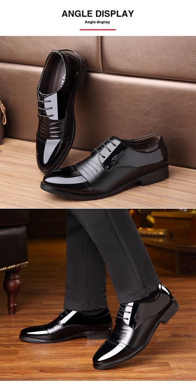 Zapatos Casuales de Novio para Otoño con Aumento de Altura en Negro - Image 8
