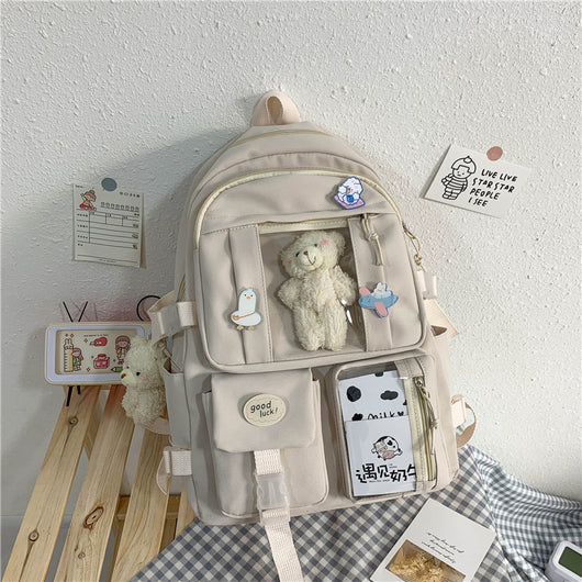 Mochila Escolar de Gran Capacidad con Diseño Coreano para Niñas - Image 9