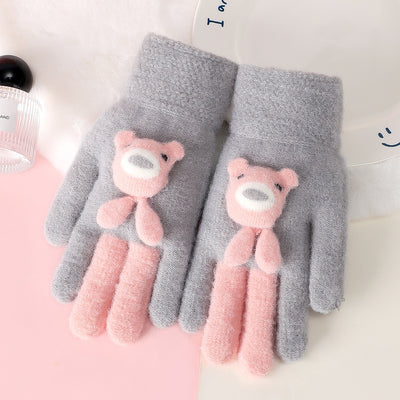 Guantes de Cinco Dedos Acolchados - Diseño Infantil Adorable y Resistente al Viento - Image 9