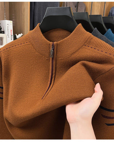 Suéter de Cuello Alto Grueso para Hombre - Lana Cálida Invierno Casual - Image 27