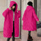 Chaqueta Acolchada de Plumas Mujer Largo Medio