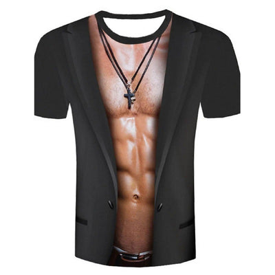 Playera Unisex con Estampado 3D Digital de Cuello Redondo