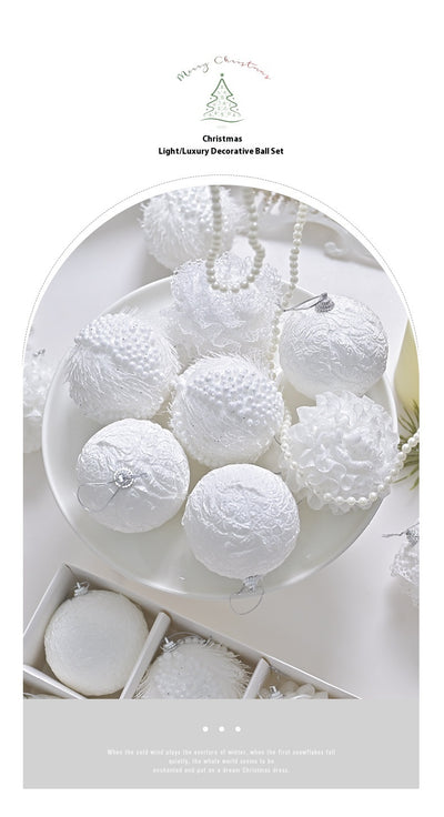 Esfera Navideña con Encaje y Brillo - Adorno Colgante en Caja de Regalo - Image 13