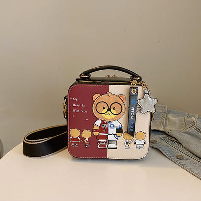 Bolsa Cuadrada Portátil con Osito de Dibujos Animados - Image 6