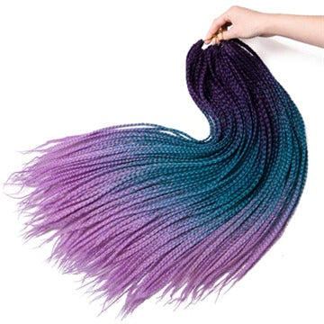 Peluca Trenzada Sintética Degradado de Colores Tres Hebras - Image 11