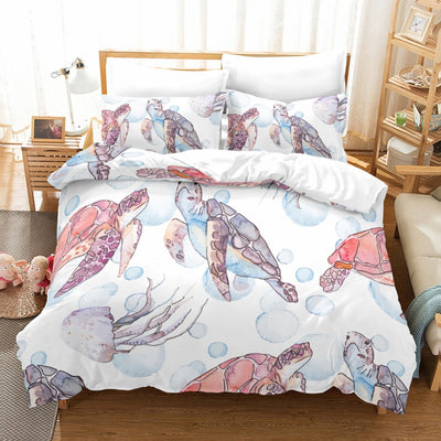 Juego de Cama Retro Tortuga Marina 3 o 4 Piezas - Image 8