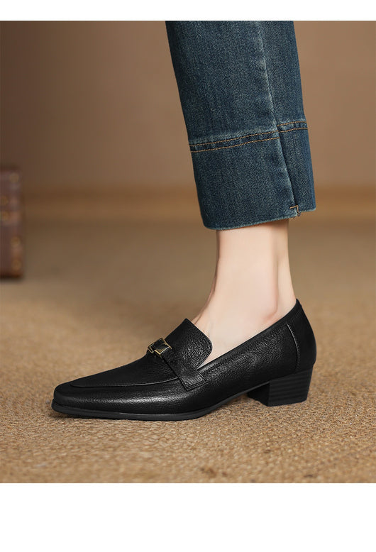 Zapatos de Cuero Británicos con Tacón Bajo de 3cm - Estilo Casual Primavera para Mujer - Image 12