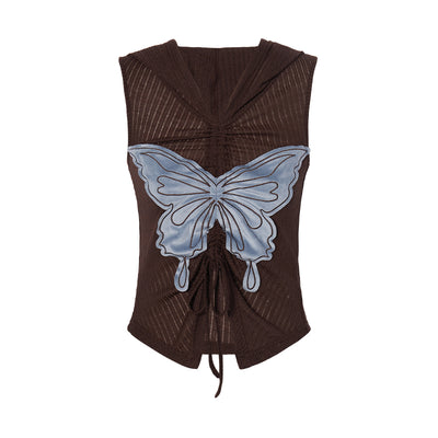 Sudadera Retro con Mariposas Bordadas y Cuello Ajustable - Image 11