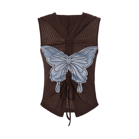 Sudadera Retro con Mariposas Bordadas y Cuello Ajustable - Image 11