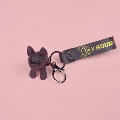 Llavero Bulldog Adorable con Estuche para Auriculares y Mochila Pareja - Image 5