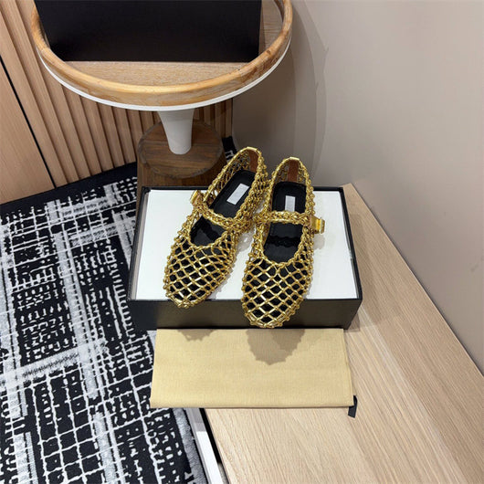Zapatos Mary Jane Tejidos con Diseño Hueco - Comodidad y Estilo - Image 10