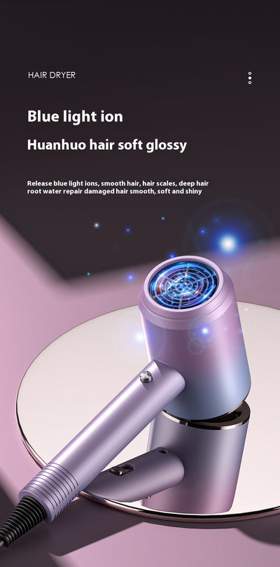 Green electric hair dryer with gold accents, 1200W, negative ion technology, and intelligent temperature control. - Image 24