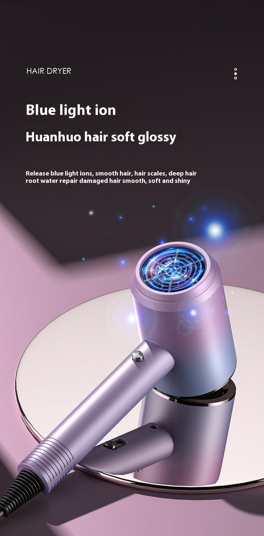 Green electric hair dryer with gold accents, 1200W, negative ion technology, and intelligent temperature control. - Image 24