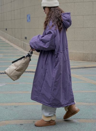 Abrigo Acolchado Coreano Holgado con Capucha - Algodón Invierno - Image 25