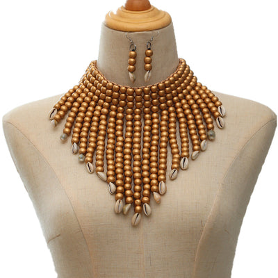 Collar Étnico de Cuentas de Madera - Diseño Europeo y Americano - Image 10