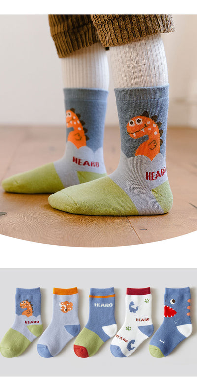 Calcetines Térmicos Infantiles Estampados - Tubo Grueso para Invierno - Image 22
