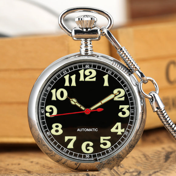 Reloj de Bolsillo Retro Digital Luminoso con Cadena Serpiente