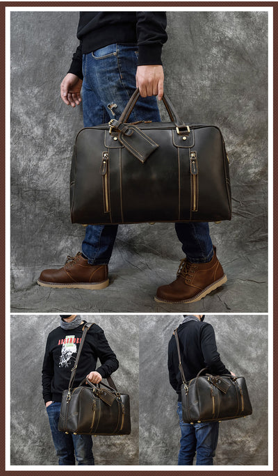 Bolso de Mano Grande en Cuero Genuino para Hombre - Image 7