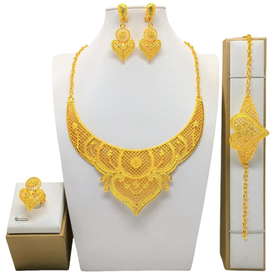 Juego de Joyas Nupciales: Collar, Aretes, Anillo y Pulsera - Image 9