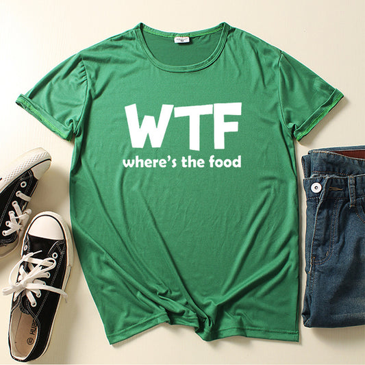 Camiseta Casual con Estampado de Letras
