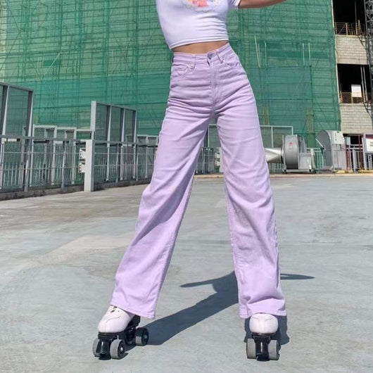 Pantalones Jean Rectos Lavanda Summer Sweetness para Mujer - Image 8