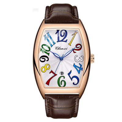 Reloj Digital con Calendario y Correa de Cuero para Hombre - Image 3