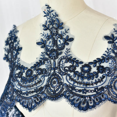 Accesorios de Encaje Secuencia Bordado para Boda con Efecto Pestañas - Image 46