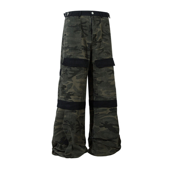 Pantalones de Trabajo Camuflaje Industrial con Costuras Reforzadas
