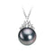 Black Pearl 18K Gold Plated Pendant S925 Silver Necklace Female 18K Gold Plated