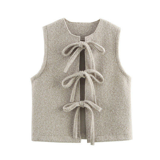Chaleco de Lana con Moño Elegante - Colección Otoño Invierno - Image 11