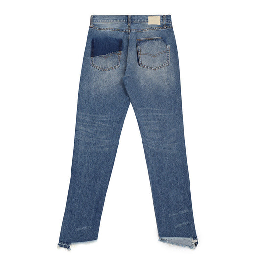 Jeans Slim Fit Desgastado con Costuras Destruidas - Image 2