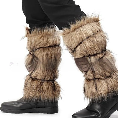 Traje Vikingo Completo con Capa, Chal y Botas de Lana Artificial - Image 8